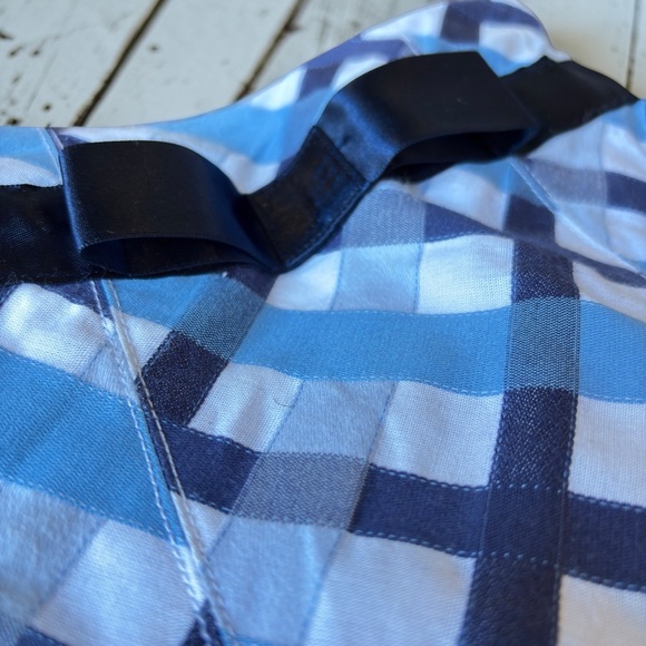 Tommy Hilfiger Blue Plaid Crisscross Flare Skirt Y2K Preppy | Medium - Picture 5 of 16